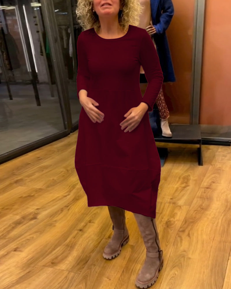 Eva | Vestido midi con bolsillos