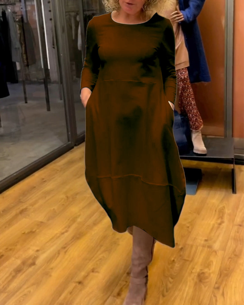 Eva | Vestido midi con bolsillos