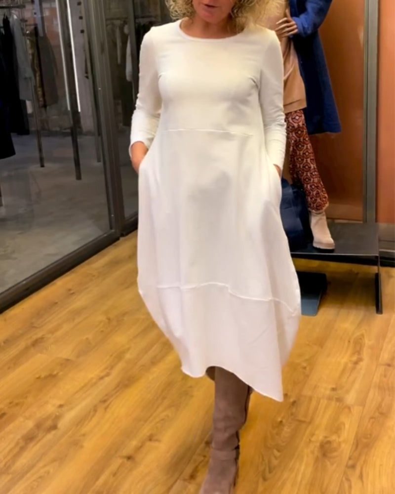 Eva | Vestido midi con bolsillos
