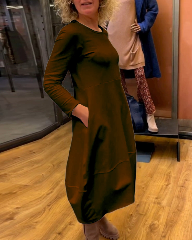 Eva | Vestido midi con bolsillos