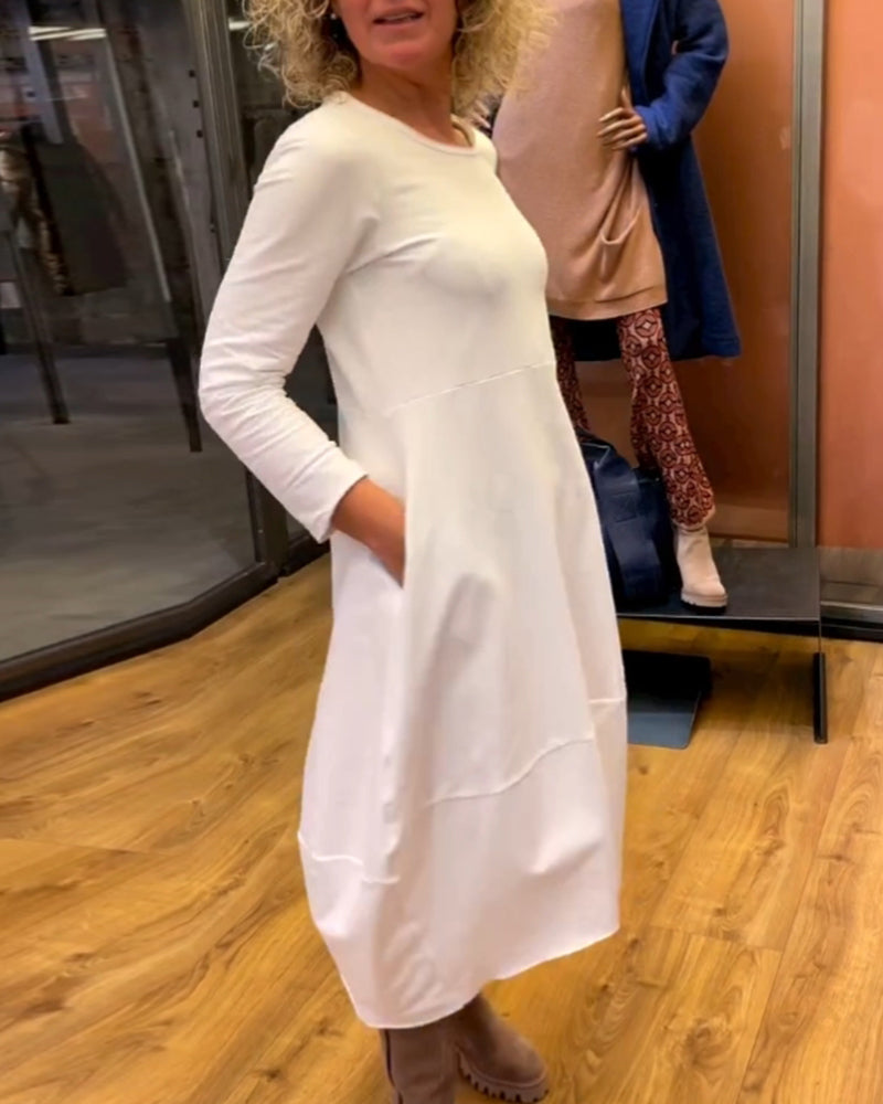 Eva | Vestido midi con bolsillos