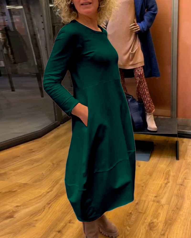 Eva | Vestido midi con bolsillos