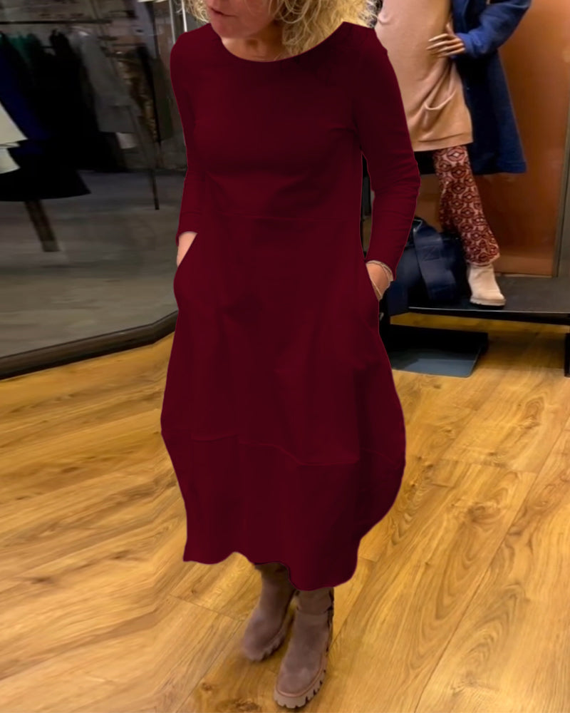 Eva | Vestido midi con bolsillos