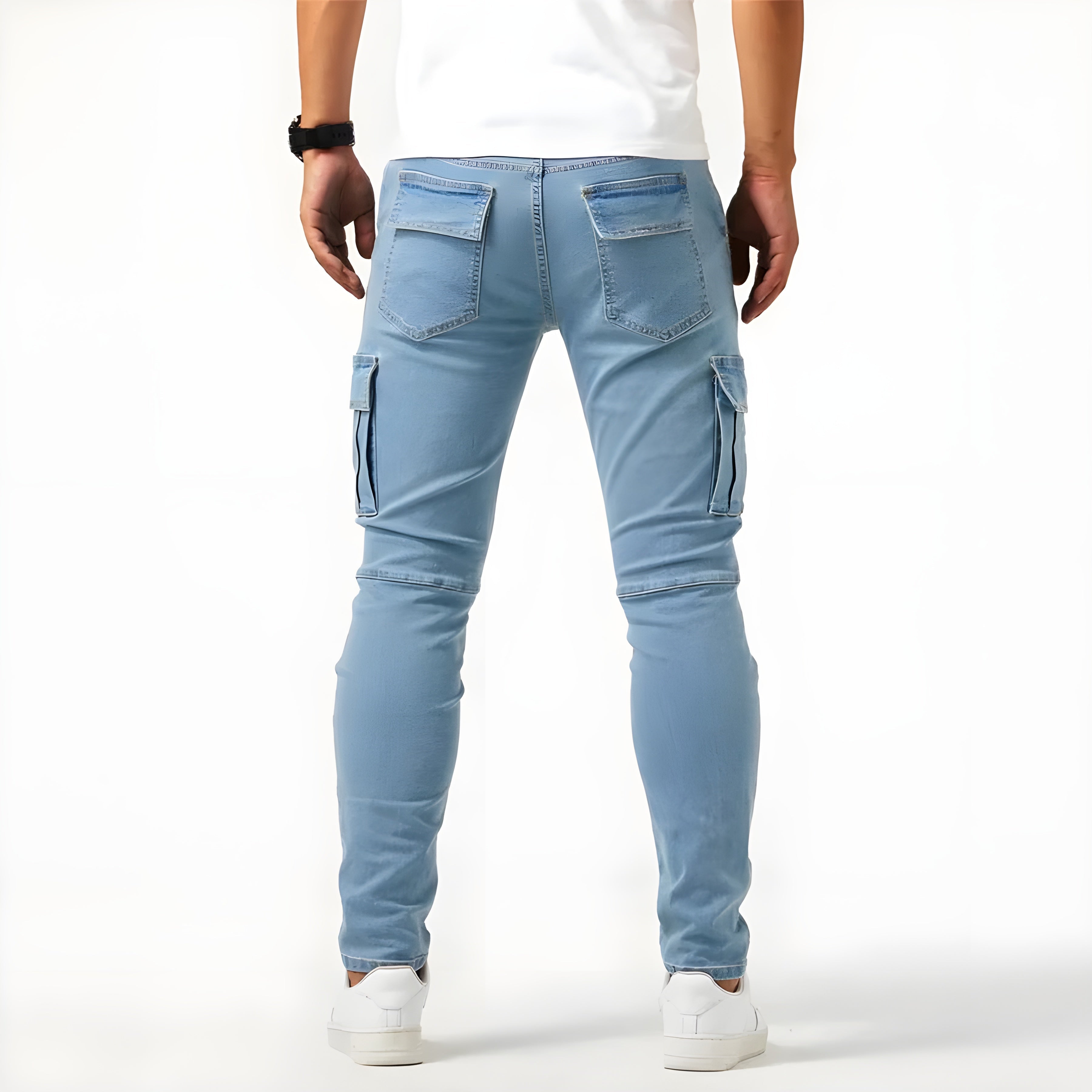Ignacio | Pantalones cargo vaqueros elásticos