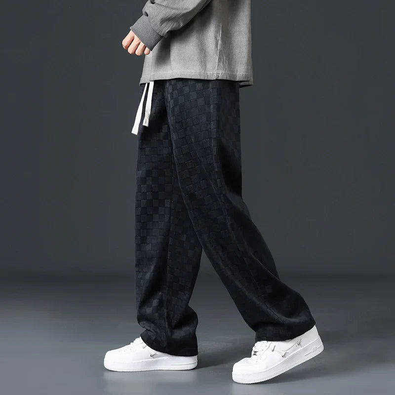 Alejandro | Pantalones de chándal de pana a cuadros