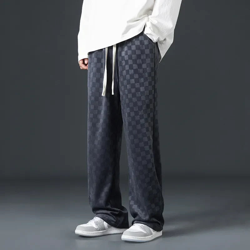 Alejandro | Pantalones de chándal de pana a cuadros