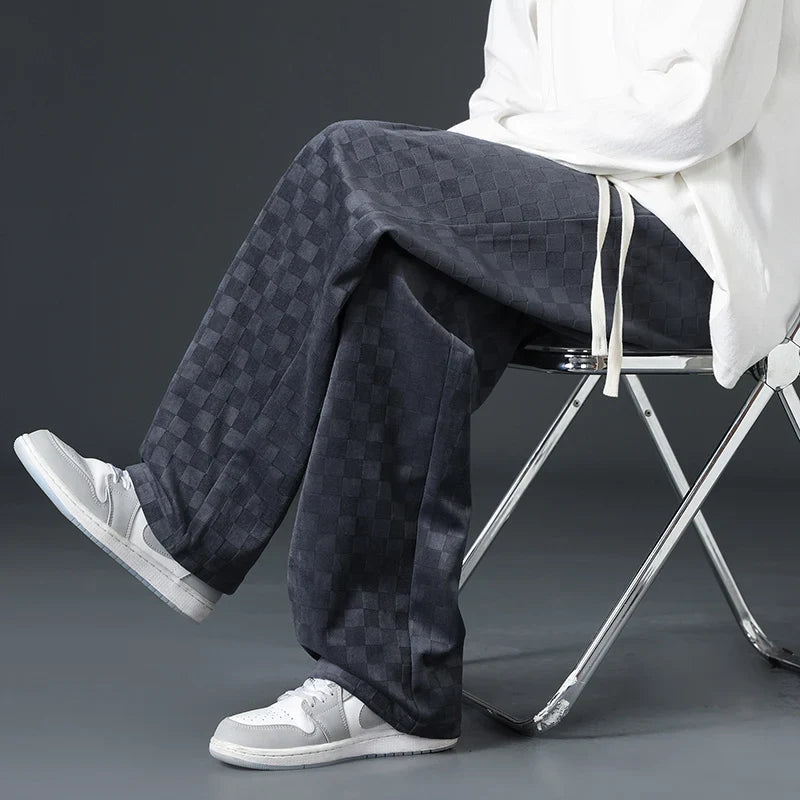 Alejandro | Pantalones de chándal de pana a cuadros