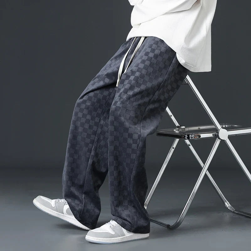 Alejandro | Pantalones de chándal de pana a cuadros