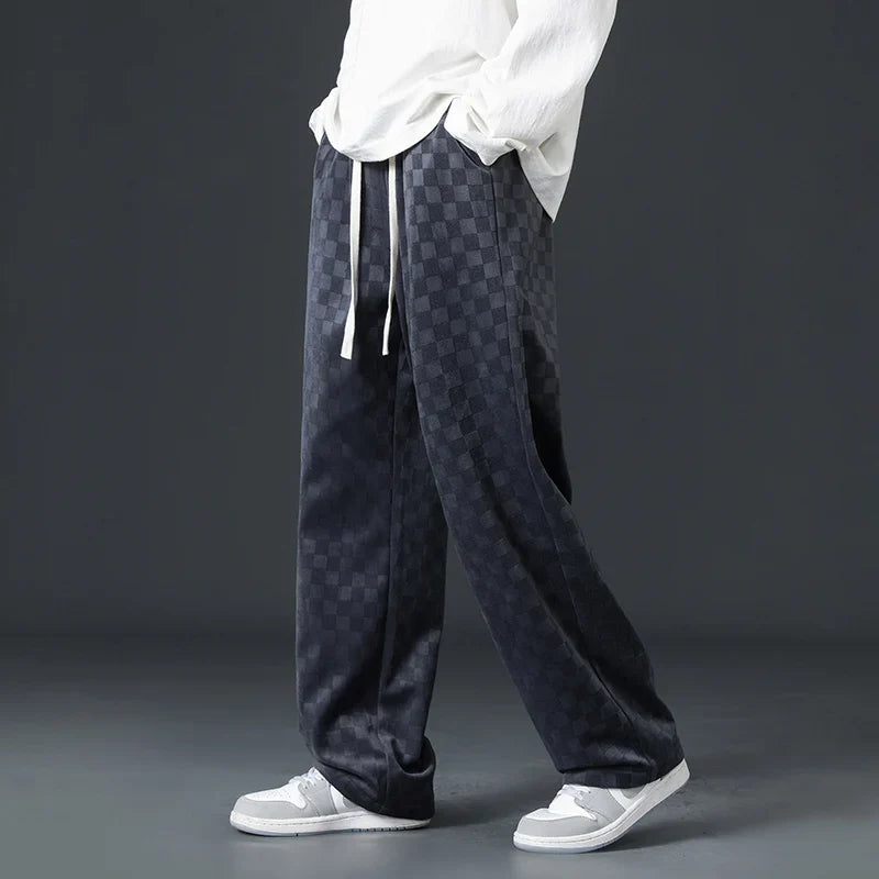 Alejandro | Pantalones de chándal de pana a cuadros