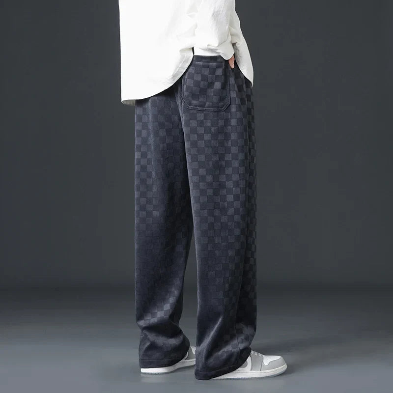 Alejandro | Pantalones de chándal de pana a cuadros