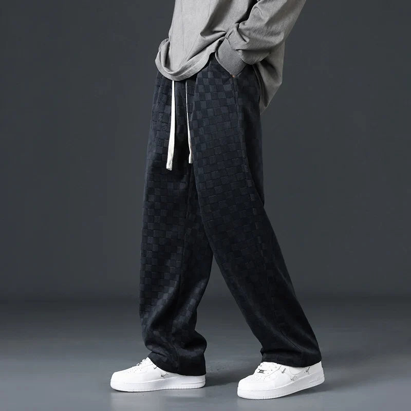 Alejandro | Pantalones de chándal de pana a cuadros