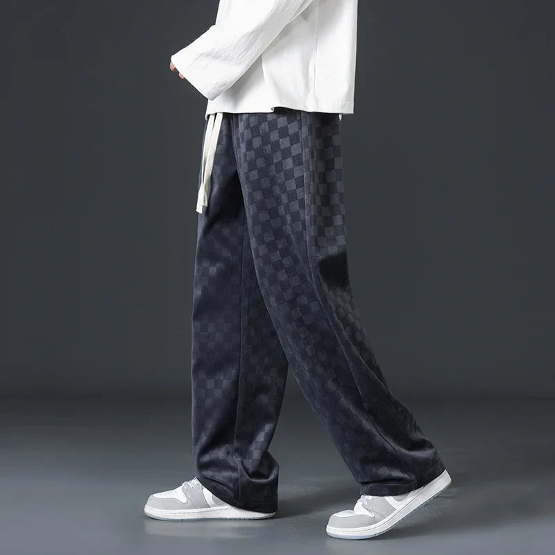 Alejandro | Pantalones de chándal de pana a cuadros